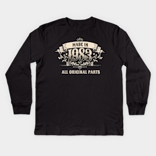 40 Years Old Made In 1983 All Original Parts Kids Long Sleeve T-Shirt